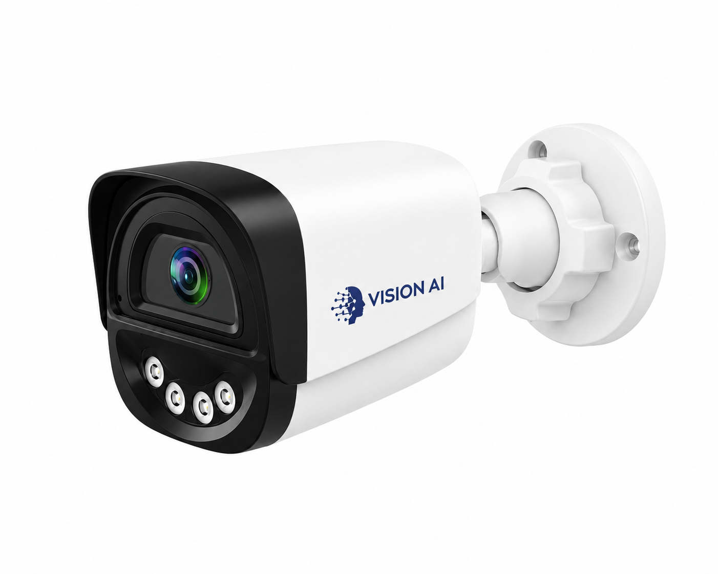 Vision AI 2MP HD Analog Outdoor Camera with Built-in Mic, 4 LED Color Night Vision & IP67 Waterproof Protection